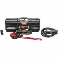 Warn Axon 45RC Short Drum Winch With Rockerbar Switch/Remote 1/4" 27' Synthetic