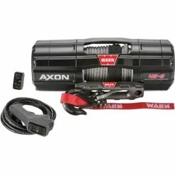 Warn Axon 45-S Winch With Rockerbar Switch & Remote 1/4" 50' Synthetic